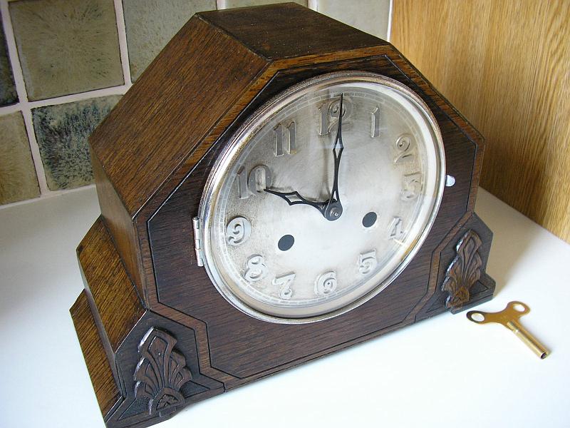 P2220001.JPG - German Time & Strike, Rebuilt from a crushed state.