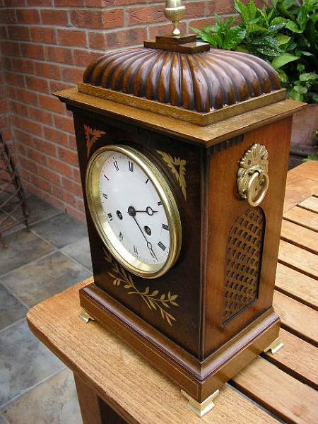 P5130003.JPG - Very high quality Bracket Clock.  French movement.  Cleaned & serviced to working order.
