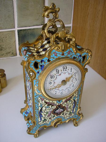 P7300001.JPG - A very pretty French origin Bracket Clock. Platform Movement cleaned & serviced.